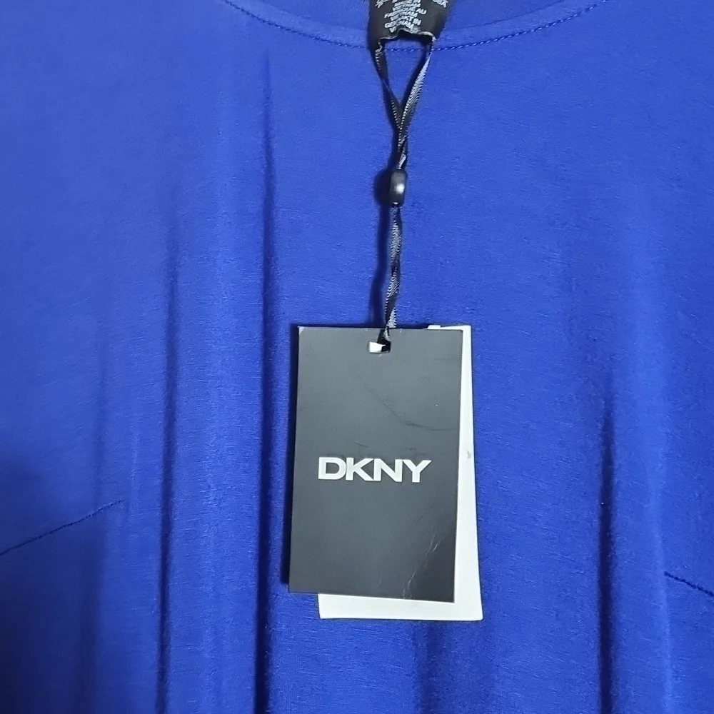 NWT DKNY Royal Blue Short Sleeve Shift Dress - Picture 4 of 5